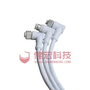 m12 3芯 IP65-IP67 公母防水連接線(xiàn)90度