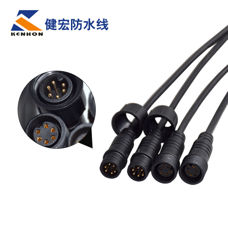 m18 2-6芯 電源線(xiàn)對(duì)線(xiàn)防水連接器ip68